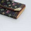 LOUIS VUITTON Monogram Multicolor Porte Monnaie Pla Black M92656 LV Auth BA14228-7