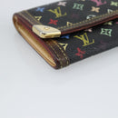 LOUIS VUITTON Monogram Multicolor Porte Monnaie Pla Black M92656 LV Auth BA14228-14