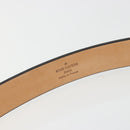 LOUIS VUITTON Ceinture LV Stamp Belt Leather Black M6896 LV Auth BA14230A-11