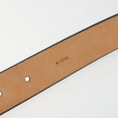 LOUIS VUITTON Ceinture LV Stamp Belt Leather Black M6896 LV Auth BA14230A-12