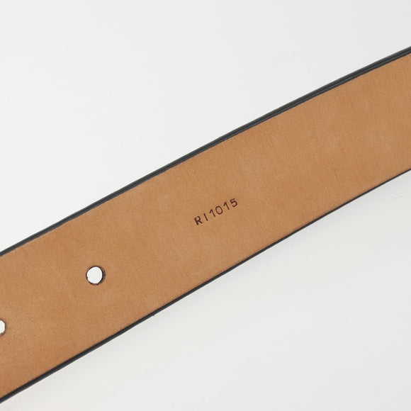 LOUIS VUITTON Ceinture LV Stamp Belt Leather Black M6896 LV Auth BA14230A