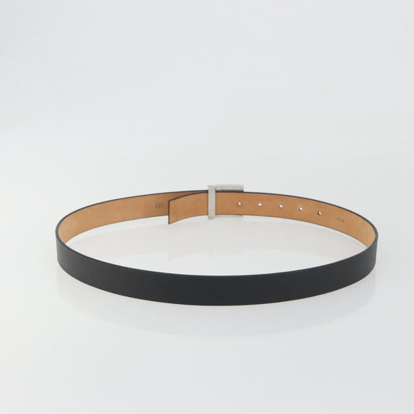 LOUIS VUITTON Ceinture LV Stamp Belt Leather Black M6896 LV Auth BA14230A