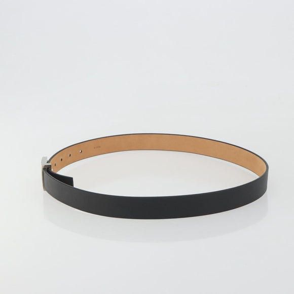 LOUIS VUITTON Ceinture LV Stamp Belt Leather Black M6896 LV Auth BA14230A