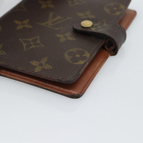 LOUIS VUITTON Monogram Agenda PM Day Planner Cover R20005 LV Auth BA14234