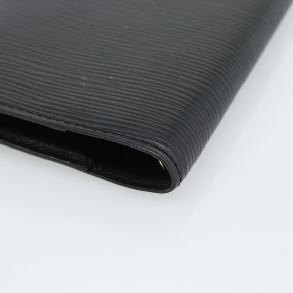 LOUIS VUITTON Epi Agenda PM Day Planner Cover Black R20052 LV Auth BA14236