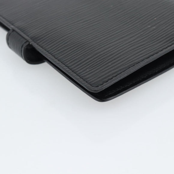 LOUIS VUITTON Epi Agenda PM Day Planner Cover Black R20052 LV Auth BA14236