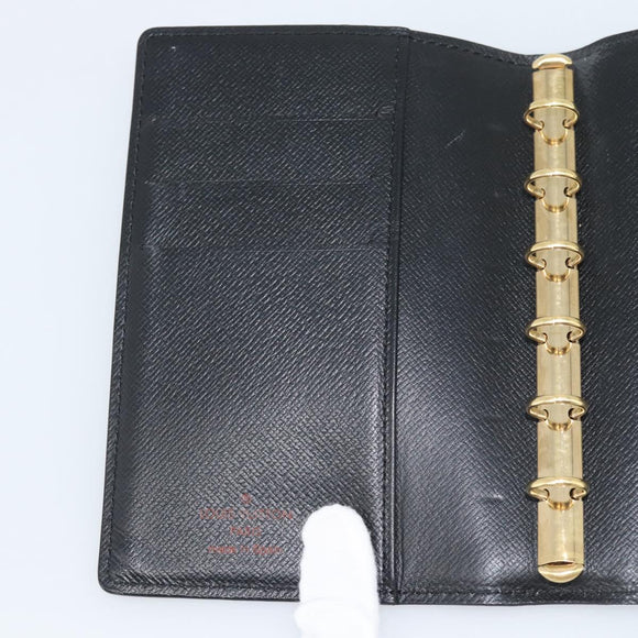 LOUIS VUITTON Epi Agenda PM Day Planner Cover Black R20052 LV Auth BA14236