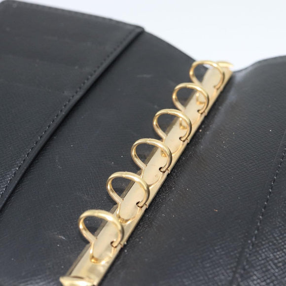 LOUIS VUITTON Epi Agenda PM Day Planner Cover Black R20052 LV Auth BA14236
