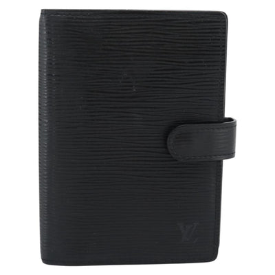 LOUIS VUITTON Epi Agenda PM Day Planner Cover Black R20052 LV Auth BA14236 - 0