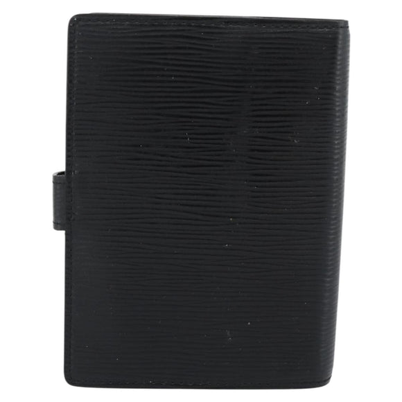 LOUIS VUITTON Epi Agenda PM Day Planner Cover Black R20052 LV Auth BA14236