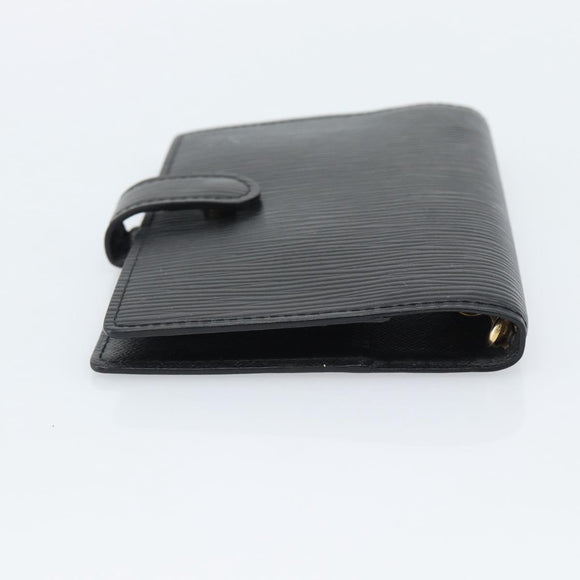 LOUIS VUITTON Epi Agenda PM Day Planner Cover Black R20052 LV Auth BA14236