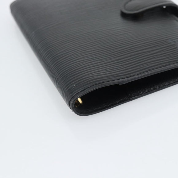LOUIS VUITTON Epi Agenda PM Day Planner Cover Black R20052 LV Auth BA14236