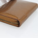 LOUIS VUITTON Monogram Vernis Bloom Wallet Bronze M91152 LV Auth BA14238-15