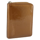 LOUIS VUITTON Monogram Vernis Bloom Wallet Bronze M91152 LV Auth BA14238-1
