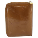 LOUIS VUITTON Monogram Vernis Bloom Wallet Bronze M91152 LV Auth BA14238-2