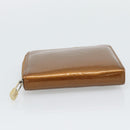 LOUIS VUITTON Monogram Vernis Bloom Wallet Bronze M91152 LV Auth BA14238-4