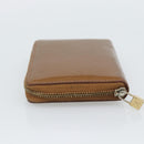 LOUIS VUITTON Monogram Vernis Bloom Wallet Bronze M91152 LV Auth BA14238-5