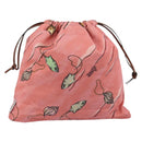 LOEWE Purse Hand Bag Canvas Pink Auth BA14239A-2
