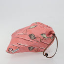LOEWE Purse Hand Bag Canvas Pink Auth BA14239A-3
