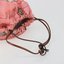 LOEWE Purse Hand Bag Canvas Pink Auth BA14239A-7