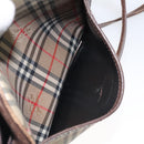 Burberrys Nova Check Shoulder Bag Canvas Beige Gold Auth BA1424-20