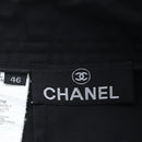 CHANEL Pants Rayon Black CC Auth BA14244V-12