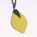 HERMES Lemon Charm Leather Yellow Auth BA14245M-4