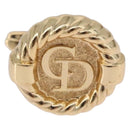 Christian Dior Cuffs & Lapel Pin Set Metal Gold Tone Auth BA14246-8