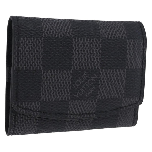 LOUIS VUITTON Damier Grafitte Bouton de Manchette Case Cuff Case LV Auth BA14247