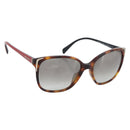 PRADA Tortoise Pattern Sunglasses Plastic Red Gold Auth BA14249-1