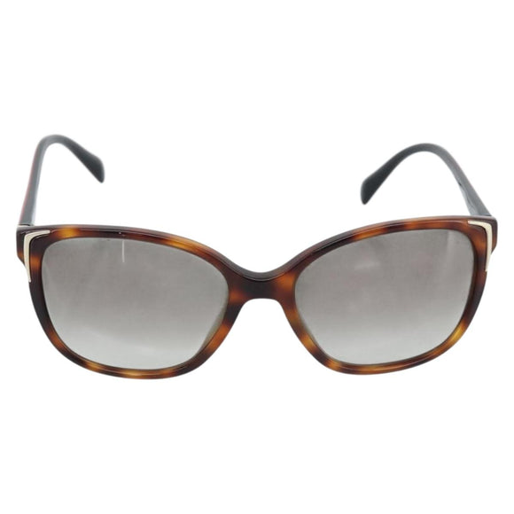 PRADA Tortoise Pattern Sunglasses Plastic Red Gold Auth BA14249