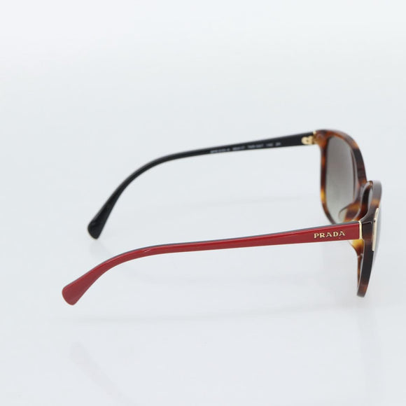 PRADA Tortoise Pattern Sunglasses Plastic Red Gold Auth BA14249