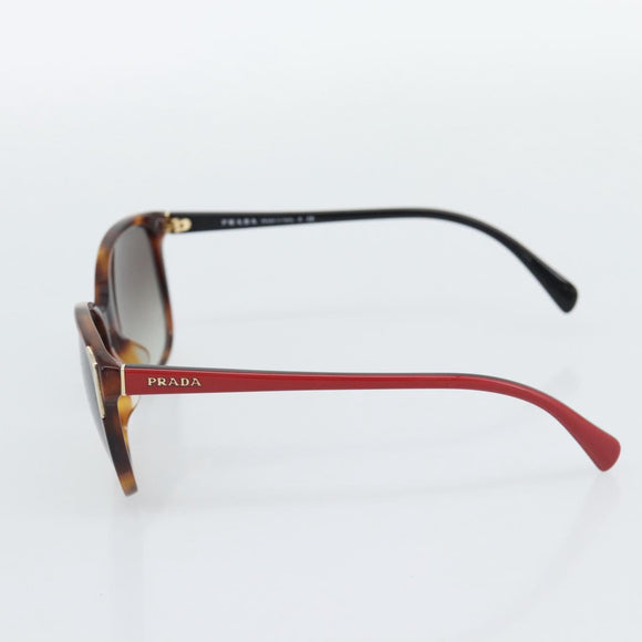 PRADA Tortoise Pattern Sunglasses Plastic Red Gold Auth BA14249