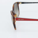 PRADA Tortoise Pattern Sunglasses Plastic Red Gold Auth BA14249-6