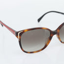 PRADA Tortoise Pattern Sunglasses Plastic Red Gold Auth BA14249-7