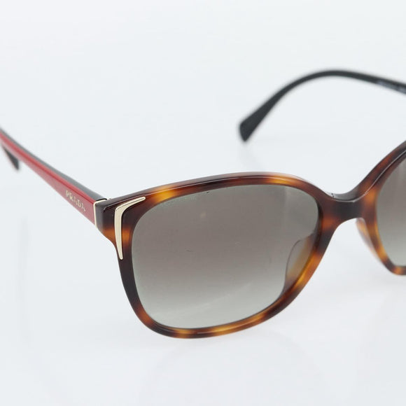 PRADA Tortoise Pattern Sunglasses Plastic Red Gold Auth BA14249