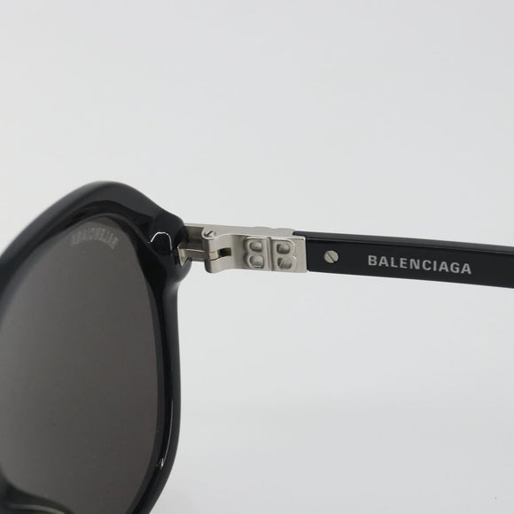 BALENCIAGA Sunglasses Plastic Black Silver Auth BA14252