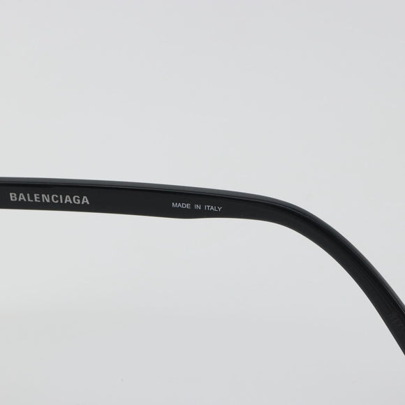 BALENCIAGA Sunglasses Plastic Black Silver Auth BA14252