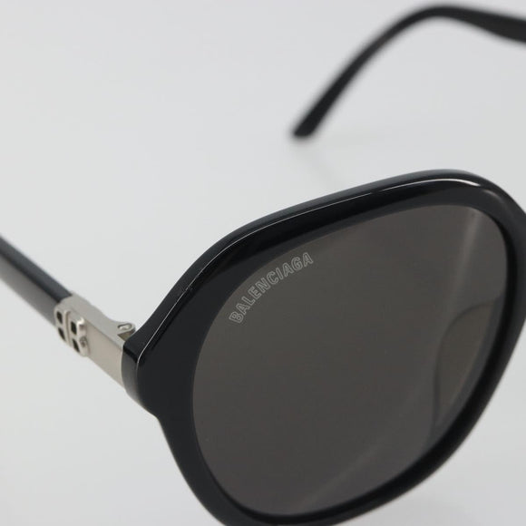 BALENCIAGA Sunglasses Plastic Black Silver Auth BA14252