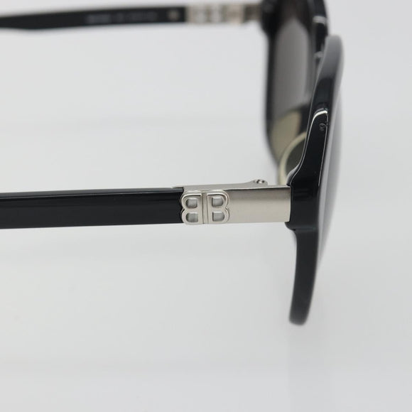 BALENCIAGA Sunglasses Plastic Black Silver Auth BA14252