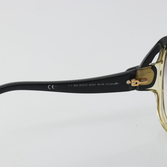 BALENCIAGA Sunglasses Plastic Black Gold Auth BA14253A