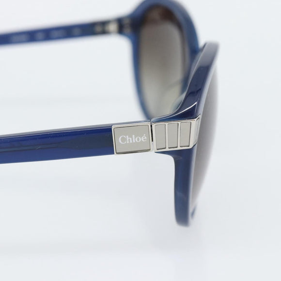 Chloe Sunglasses Plastic Blue Silver Auth BA14255