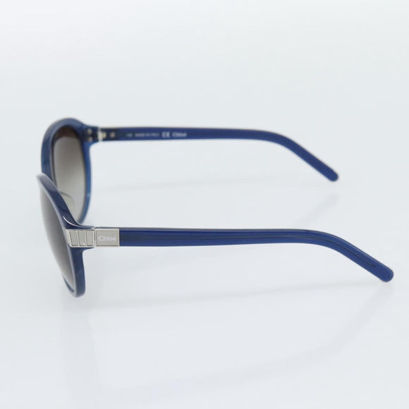 Chloe Sunglasses Plastic Blue Silver Auth BA14255