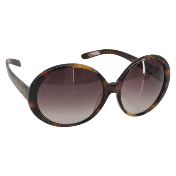 Miu Miu Tortoise Pattern Sunglasses Plastic Brown Auth BA14256