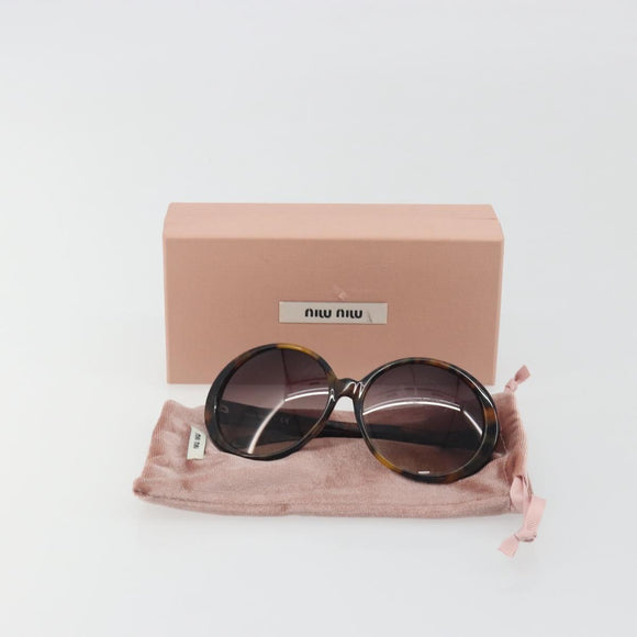 Miu Miu Tortoise Pattern Sunglasses Plastic Brown Auth BA14256