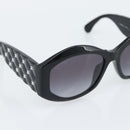 CHANEL Sunglasses Plastic Black CC Auth BA14257M-8
