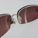 CHANEL Rimless Sunglasses Metal Red Silver CC Auth BA14258M-12