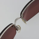 CHANEL Rimless Sunglasses Metal Red Silver CC Auth BA14258M-13