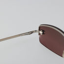 CHANEL Rimless Sunglasses Metal Red Silver CC Auth BA14258M-14
