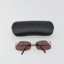 CHANEL Rimless Sunglasses Metal Red Silver CC Auth BA14258M-17